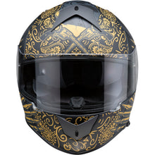 Load image into Gallery viewer, Z1R Warrant Helmet (Black/Gold) Front View