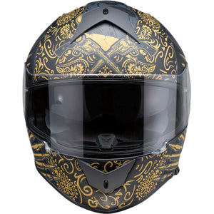 Z1R Warrant Helmet (Black/Gold) Front View