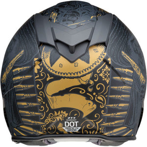 Z1R Warrant Helmet (Black/Gold) Back View