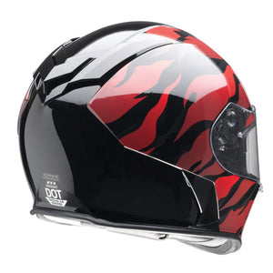 Z1R Warrant Helmet (Black/Red) Back View