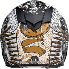 Load image into Gallery viewer, Z1R Warrant Helmet (White/Gold) Back View