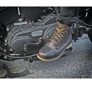 Speed and Strength - Call To Arms (CTA) 2.0 Leather Boots on Bike
